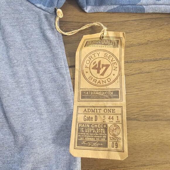 LA Dodgers Blue Camo Pullover Long Sleeve T-Shirt Men's Size 2XL - Picture 6 of 8